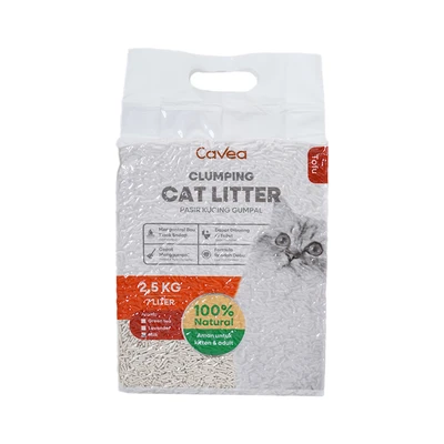 Gambar Cavea Milk Pasir Kucing Tofu 7 Liter - Putih