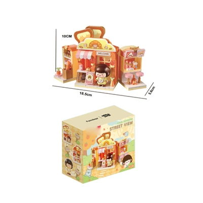 Gambar Bricks Kingdom Four Seasons Street View Bakery Set 320 Pcs - Oranye