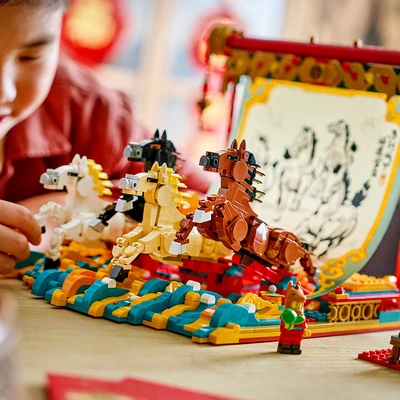 Gambar LEGO The Spring Festival Galloping Horses Canvas Set 1650 pcs 80119 - Mix