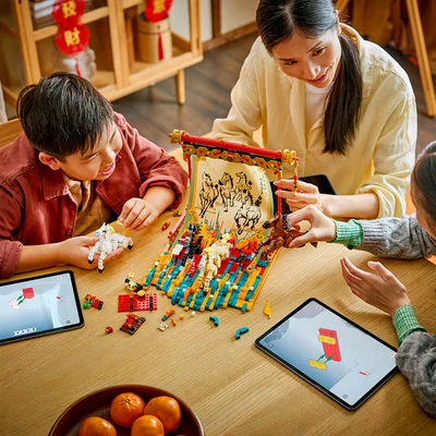 Gambar LEGO The Spring Festival Galloping Horses Canvas Set 1650 pcs 80119 - Mix