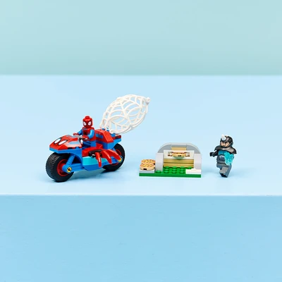 Gambar LEGO Marvel Spidey On His Motorcycle Vs Rhino Set 61 Pcs 11206 - Mix