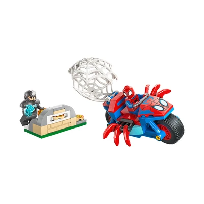 Gambar LEGO Marvel Spidey On His Motorcycle Vs Rhino Set 61 Pcs 11206 - Mix