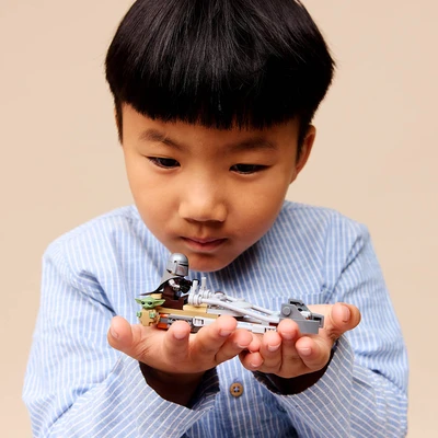 Gambar LEGO Star Wars The Mandalorian & Grogus Speed Bike Set 58 Pcs 75436 - Mix