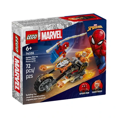 Gambar LEGO Marvel Spiderman Vs Ghost Rider Motorcycle Set 72 Pcs 76335 - Mix