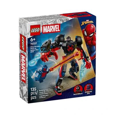 Gambar LEGO Marvel Miles Morales Mech Vs Spiderman 2099 Set 135 Pcs 76337 - Mix
