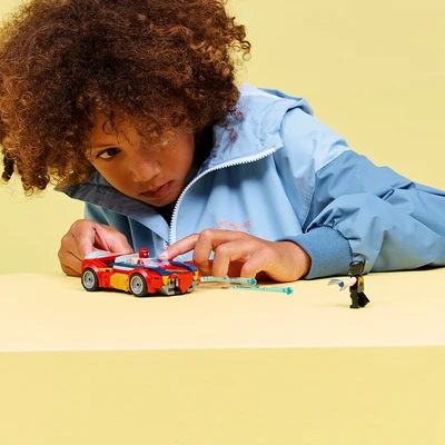 Gambar LEGO Marvel Spiderman Car Vs Venomized Wolverine Set 134 Pcs 76336 - Mix