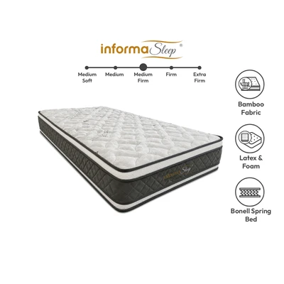 Gambar Informa Sleep 160x200x27 cm Naturest Kasur Latex & Foam Bonnel Springbed - Putih