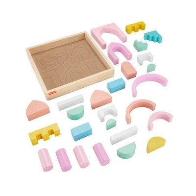 Gambar Fisher Price Castle Block Kayu Set 28 Pcs - Mix