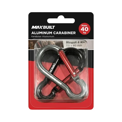 Gambar Maxbuilt Karabiner Aluminium 7.58 mm Set 2 Pcs - Hitam
