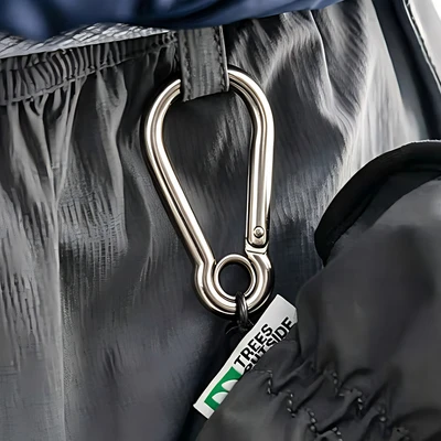 Gambar Maxbuilt Karabiner Ring Stainless Steel 6x60 mm Set 2 Pcs - Silver