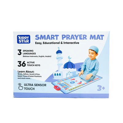 Gambar Kiddy Star Sajadah Interaktif Anak Sensor Touch 3 Bahasa 36 Tombol - Biru