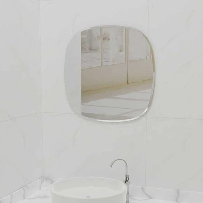 Gambar Opp 60x60 cm Bevel Cermin Dinding Kamar Mandi Round