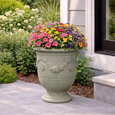 Gambar Soleil Regalia Classic Pot Tanaman Plastik 50x50x62 cm - Putih Ivory