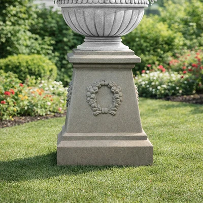 Gambar Soleil Sonata Classic Pot Tanaman Plastik 58x58x71 cm- Putih Ivory