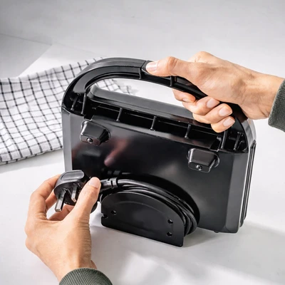 Gambar Kris Sandwich Maker 2 Slice 3-in-1 700 Watt - Hitam