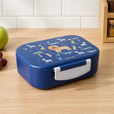 Gambar Picas Critter Tempat Makan Adjustable 3 Sekat 850 ml - Biru Navy