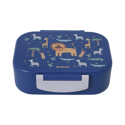 Gambar Picas Critter Tempat Makan Adjustable 3 Sekat 850 ml - Biru Navy