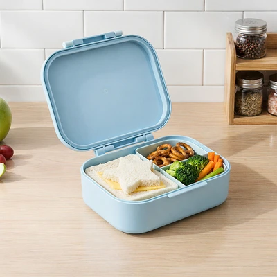 Gambar Picas Critter Tempat Makan Adjustable 3 Sekat 850 ml - Biru