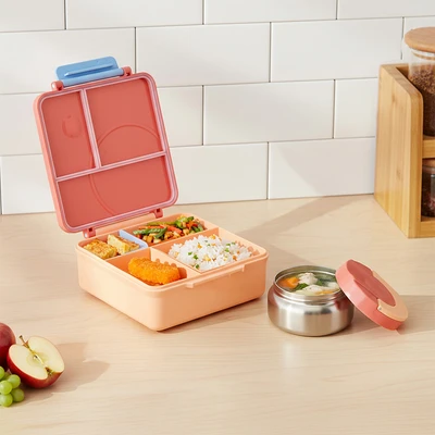 Gambar Picas Critter Kotak Makan Dengan Wadah Sup 1.6 Liter Set 2 pcs - Pink