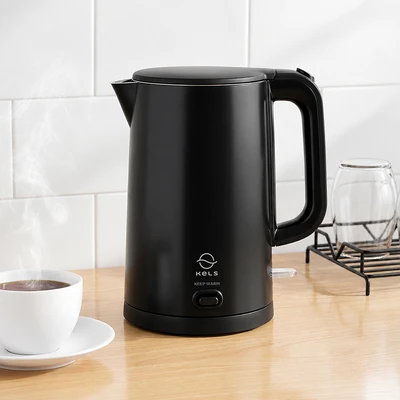 Gambar Kels Sola Teko Listrik Keep Warm 1.5 Liter 800 Watt - Hitam