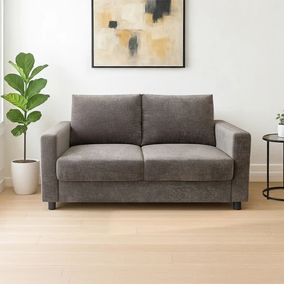 Gambar Selma Tadeo Sofa Dengan Penyimpanan Fabric 2 Seater - Cokelat