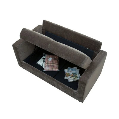 Gambar Selma Tadeo Sofa Dengan Penyimpanan Fabric 2 Seater - Cokelat