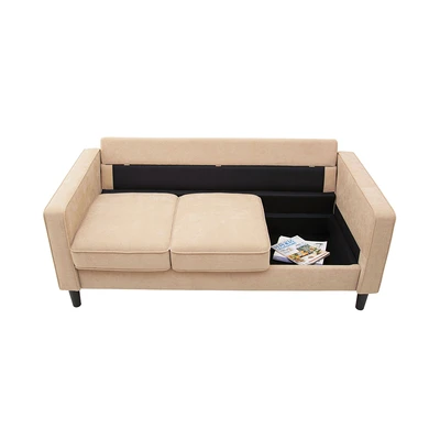 Gambar Selma Theodore Sofa Dengan Penyimpanan Fabric 3 Seater - Krem Beige