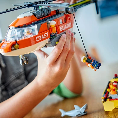 Gambar LEGO City Coast Guard Helicopter Set 551 Pcs 60503 - Mix