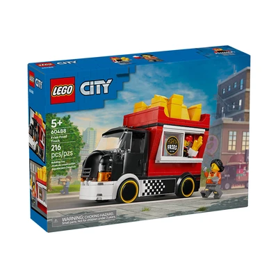 Gambar LEGO City Fries Food Truck Set 216 Pcs 60488 - Merah/hitam