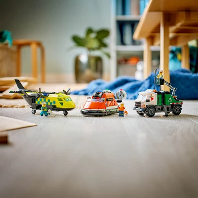 Gambar LEGO City Airplane Service Truck & Hovecraft Remix Set 990 Pcs 60505 - Mix