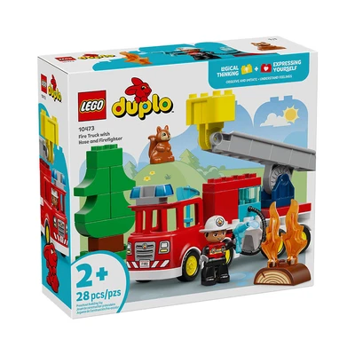 Gambar LEGO Duplo 3 In 1 Fire Truck Hose & Firefighter Set 28 Pcs 10473 - Mix