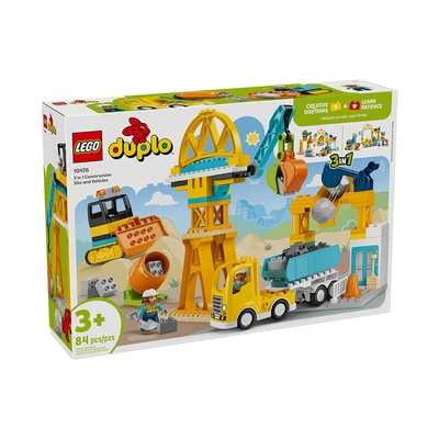 Gambar LEGO Duplo 3 In 1 Construction Site & Vehicles Set 84 Pcs 10476 - Mix