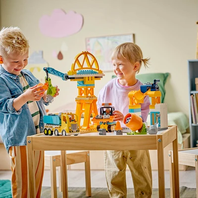 Gambar LEGO Duplo 3 In 1 Construction Site & Vehicles Set 84 Pcs 10476 - Mix