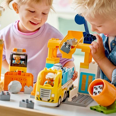 Gambar LEGO Duplo 3 In 1 Construction Site & Vehicles Set 84 Pcs 10476 - Mix