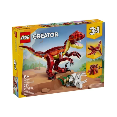 Gambar LEGO Creator 3 In 1 Fierce Dinosaur Set 283 Pcs 31379 - Merah