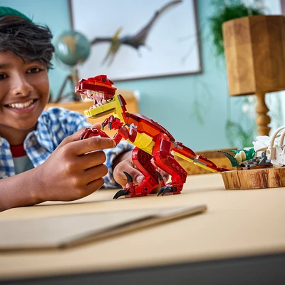 Gambar LEGO Creator 3 In 1 Fierce Dinosaur Set 283 Pcs 31379 - Merah