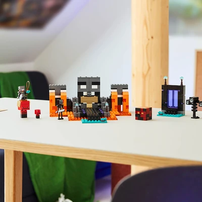 Gambar LEGO Minecraft Wither Battle Set 494 Pcs 21590 - Mix