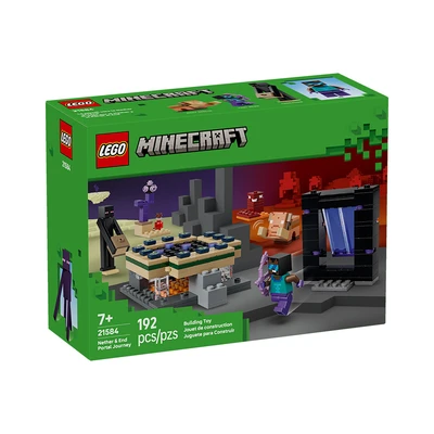 Gambar LEGO Minecraft Nether & End Portal Journey Set 192 Pcs 21584 - Mix