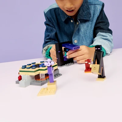 Gambar LEGO Minecraft Nether & End Portal Journey Set 192 Pcs 21584 - Mix