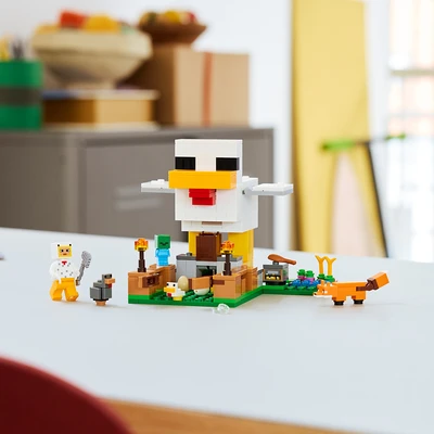 Gambar LEGO Minecraft Chicken Farm Set 233 Pcs 21585 - Mix