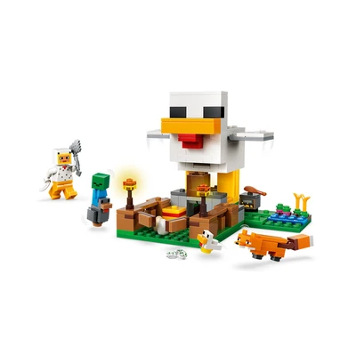 Gambar LEGO Minecraft Chicken Farm Set 233 Pcs 21585 - Mix