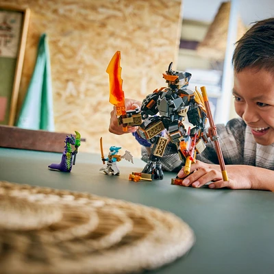 Gambar LEGO Ninjago Dragon Rising Coles Mission Mech Set 364 Pcs 71854 - Abu-abu