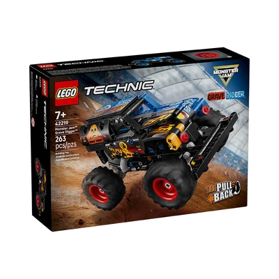 Gambar LEGO Technic Monster Jam Grave Digger Fire & Ice Pull Back Set 263 Pcs 42219 - Hitam