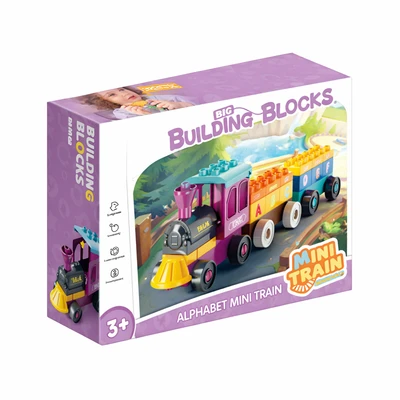 Gambar Brick Kingdom Big Building Block Alphabet Mini Train Set 34 Pcs - Mix