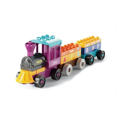 Gambar Brick Kingdom Big Building Block Alphabet Mini Train Set 34 Pcs - Mix
