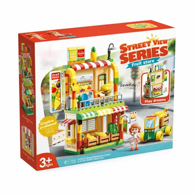 Gambar Bricks Kingdom Street View Series Fruit Store Set 133 Pcs - Mix