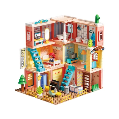 Gambar Bricks Kingdom Building Blocks Genius Architect Set 243 Pcs - Mix