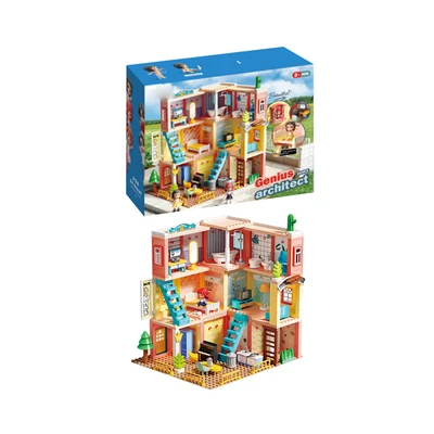Gambar Bricks Kingdom Building Blocks Genius Architect Set 243 Pcs - Mix