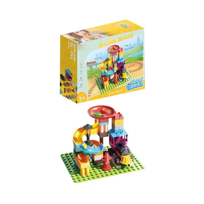 Gambar Bricks Kingdom Big Building Blocks Slide Series Fun Mini Train Ride Set 76 Pcs - Mix