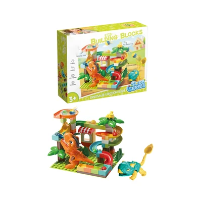 Gambar Bricks Kingdom Big Building Blocks Slide Series Dinosaur Ejection Slide Set 78 Pcs - Mix